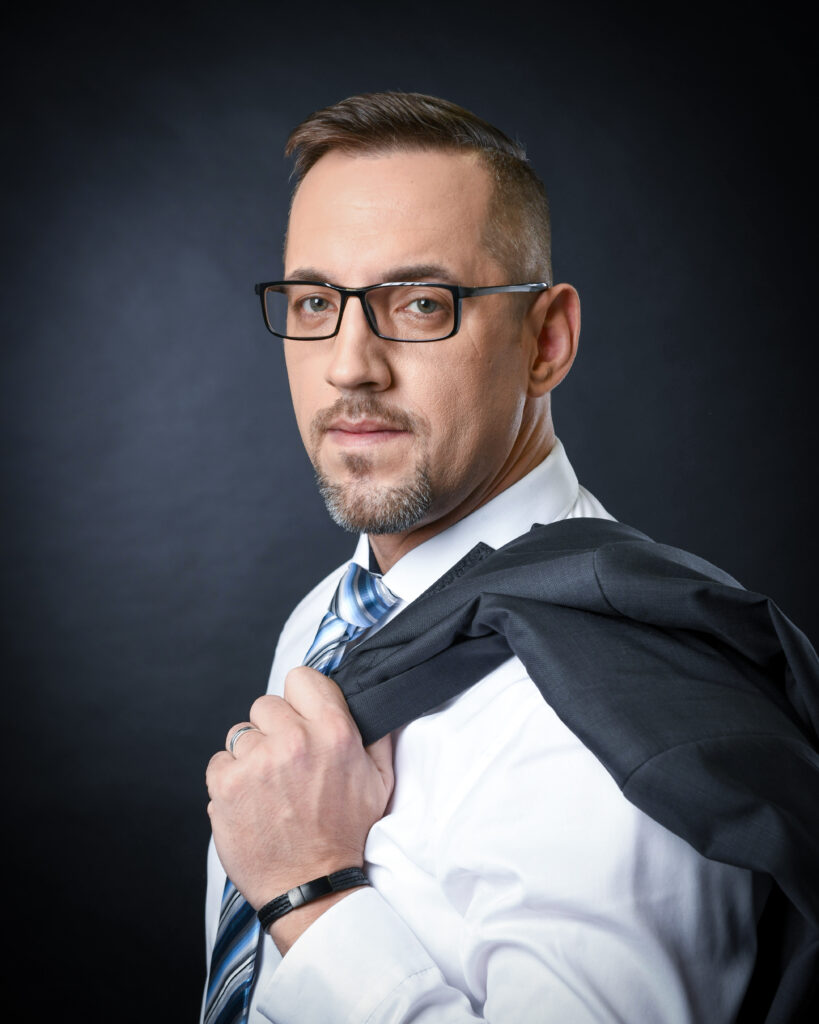 Unternehmen mann mit Brille